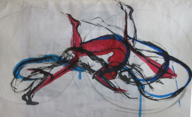 Sketching in ink and watercolour